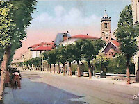 Avenue de la Gare et clocher église St Joseph